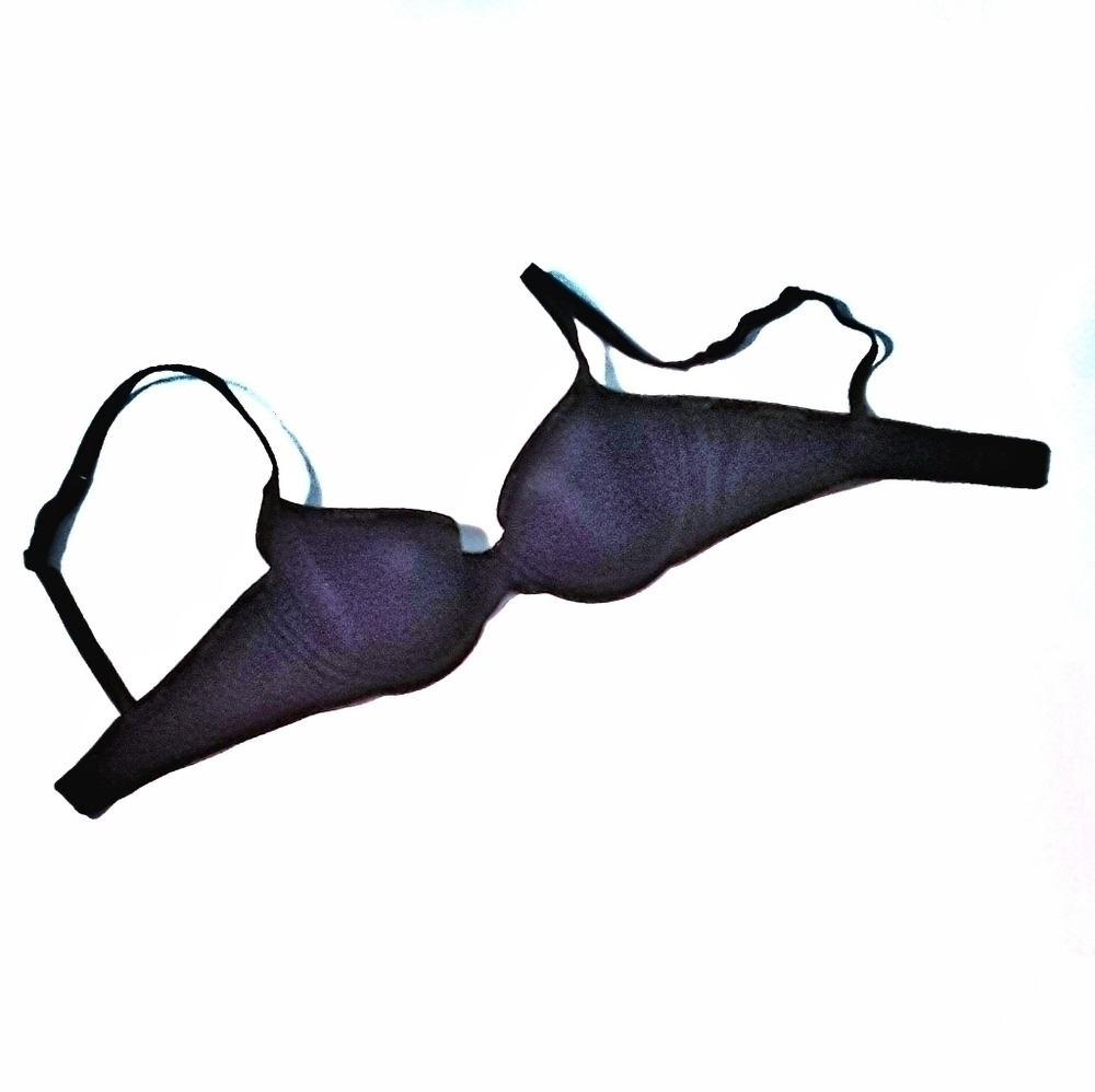 Calvin Klein Partially Sheer black bra